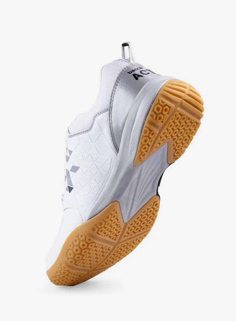 Bacca Bucci White Pinnacle Swift Strik High-Performance Non-Marking Outsole Court Shoes for Men | Best Price UAE